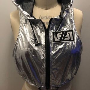 LF the brand metallic silver jacket
